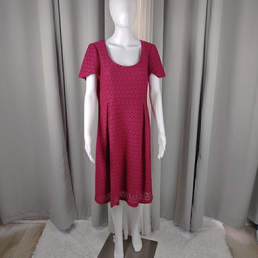 Rabbit Rabbit Rabbit Fuchsia (Off Red) Lace Dress… - image 1